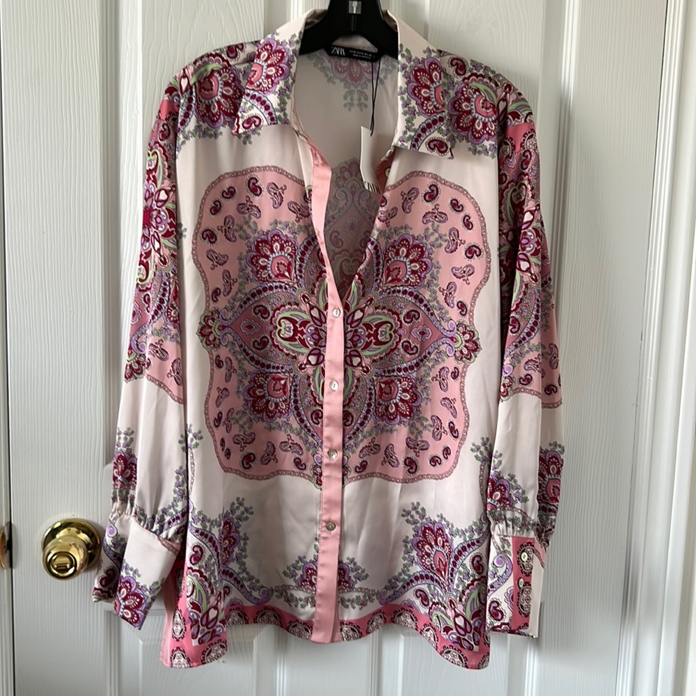 COPY - Zara silk shirt size medium brand new